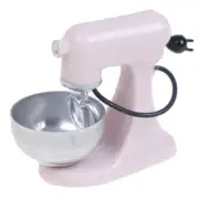 Doll House Accessories 1:12th Miniature - 1 x Pink Mixmaster & Bowl