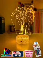 Unicorn Pegasus Horse 3D LED Night Light 7 Colour Change Room Lamp