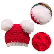 Soft Hat with Pompoms Baby Bonnet Caps Little Girl Boy Hat Caps Christmas Hat