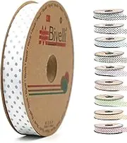 Cotton Fold Bias Binding Tape - 3/4 Inches (20mm) Wide - 27 Yards - Polka Dots Single Fold Cotton Fold Bias Binding Tape for Sewing Clothing DIY Gray B12