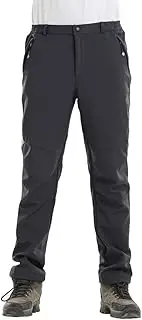 [Geval] Men's Windproof Hiking Softshell Fleece Ski Snow Pants