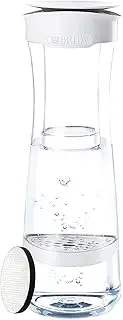 Brita Water Purifier, Carafe, Filtered Water Capacity: 0.1 gal (0.34 L), Total Capacity: 0.4 gal (1.3 L), Includes 1 Microdisk Cartridge