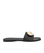Pebble slide in soft calfskin 35,36,37,38,39,40,41 black