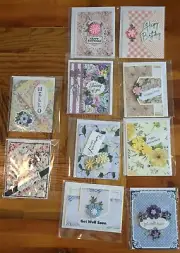 Handmade Greeting Cards 10 Pack With Envelopes Assorted Occasions Blank Inside