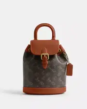 COACH Harper BackPack With Horse and Carriage Print Truffle CAM31 Outlet NEW