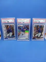 Jarred Kelenic 3 card ROOKIE PSA Lot - Includes Refractor/Auto