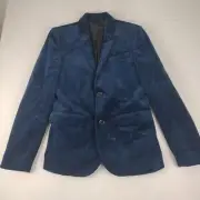 J Crew Crewcuts Ludlow Boys 14 Blue Velvet Blazer Party Jacket Holidays