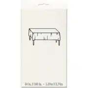 White Rectangular Plastic Tablecloth