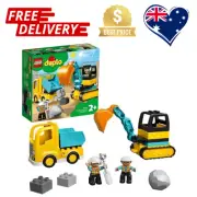 LEGO DUPLO Town: Truck and Tracked Excavator Building Set (10931) Christmas Gift