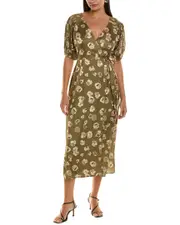 French Connection Bronwyn Aleeya Satin Wrap Dress