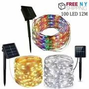 39 feet long 100 LED outdoor/indoor warm white solar string Christmas fairy part