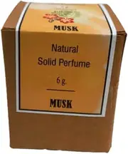 Natural Musk Solid Perfume in Wooden Jar, For Men & Women - 6gm
