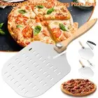1/2Pcs Pizza Transfer Spatula Perforated Pizza Paddle with Rocker Cutter stluE