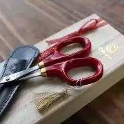 Cohana Fine Small Scissors Red Urushi Lacquer Coated in Vermilion Made in Japan