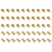 50 Pcs M3*5 Mini Round Knobs, 9mm Small Drawer Pulls, Gold