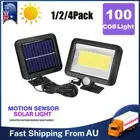 100 COB Solar Motion Sensor Light Outdoor Garden Security Lamp Floodlight