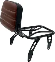 GYMARK Motorcycle Luggage Rack Driver Backrest Sissy Bar for Indian Scout Bobber Twenty Sixty 2018-2023 with Rear Passenger Seat Extension Accessories (Brown)