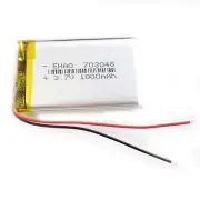 3.7V 1000mAh LiPo Polymer Rechargeable Battery 703048 For Smart Watch GPS Camera