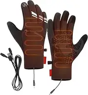 [Generic] Electric Gloves,USB Electric Heated Thermal Gloves | Cold Weather Touchscreen Gloves, Waterproof Heated Snowboard Gloves for Outdoor Cycling Driving