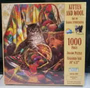 Kitten And Wool by Nadia Strelkina SunsOut 1000 piece 20" x 27" CAT puzzle NEW