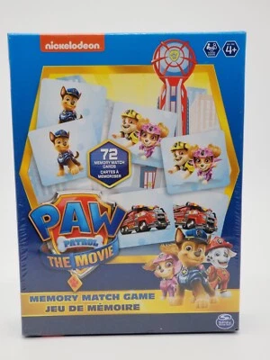 Paw Patrol The Movie Memory Match Game Sealed (72 Memory Match Cards) b5
