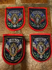SET OF 4 FRANCE EMBROIDERED PATCH SEW OR IRON FREE SHIPPING