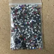 2000pcs 2mm Facets Resin Rhinestone Gems round FlatBack Crystal Beads #1065