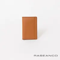 在飛比找momo購物網優惠-【RABEANCO】中性簡約名片夾/真皮名片夾(深駝/黑)