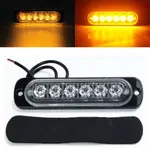 【仙境】DC 12V 18W 黃色 6LED 汽車卡車緊急常亮燈