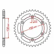 MTX Rear Sprocket 42T for Honda CB250 HORNET 1996-1997 >520