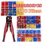 480Pcs Insulated Electrical Wire Crimp Terminals Auto Car Spade Connectors Kit