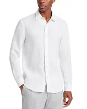 The Men's Store at Bloomingdale's Tonal Stitch Standard Fit Linen Shirt - Exclusive