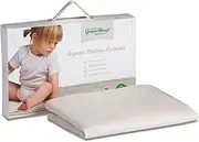 The Little Green Sheep SnuzPod⁴ Waterproof Organic Mattress Protector, 100% Cotton Flat Noiseless Bed Sheet Topper for Babies & Children - 40 x 75.5 cm (Natural White)