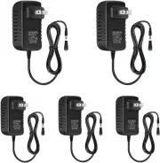 12V LED Power Supply, 12 Voltage 1A 12W Rubber Shell Wall Plug Power (5 Pack)