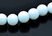 BULK 100 White Frosted Glass Beads 8mm - 1 Strand BD156