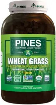 Pines Organic Wheat Grass, 500mg, 1400 Tablets, (07/2029)