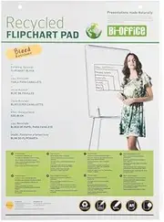 Bi-Office Earth - Flipchart Pad, Plain, 40 Sheets - 55 gr/m², A1 [Pack of 5]