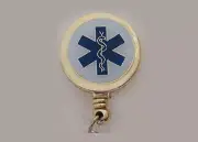 NURSE DOCTOR RN EMS Retractable ID Reel Badge Key chain ring Card Holder Medical