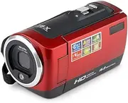 Video Camera Camcorder Vlogging Camera FHD 1080P 16MP 16x Digital 2.7 Inch 270 Degree Rotatable with Battery Red One Size