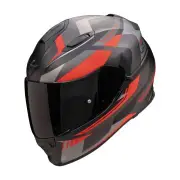 EXO-491 Abilis Matt Black Silver Red Full Face Helmet