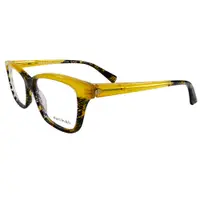 在飛比找PChome24h購物優惠-alain mikli 法式時尚絢爛線條上眉框光學眼鏡(棕黃