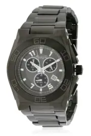 Kenneth Cole KC9300 Black Steel Bracelet & Case Mineral Chronograph Men's Watch