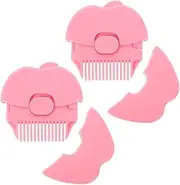 2pcs Hair Clipper Haircut Clippers Hair Trimmer Public Hair Trimmer for Women Hair Styling Tools Bangs Hair Trimmer for Women Men's Head Shaver Barber Trimmer Pink Plastic