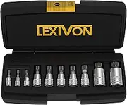 LEXIVON XZN Triple Square Spline Bit Socket Set, Premium S2 Alloy Steel | 10-Piece European Style M4 - M18 Set | Enhanced Storage Case (LX-145)