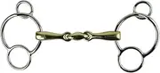 AK AKRS-2626 Universal Lozenge Riding Bit with Loose Ring and Nickel Silver Mouthpiece (German / Silver, 6.00 Inches)