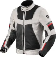 Revit Tornado 4 H2O waterproof Motorcycle Textile Jacket, black-silver, Size 2XL for Men Black Silver
