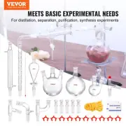 1000ml Lab Glassware Distillation Kit 29 pcs Borosilicate Glass Equipment