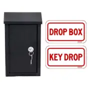 Key Drop Box for Outside Wall Mount Locking Mailbox with Safe Slot