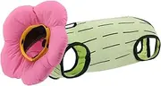 EMUST 2PCS Cat Recovery Suit and Cat Cone Collar Female, Cute Cat Surgical Suit for Abdominal Wounds or Skin Diseases, Adjustable Flower Neck Cat Cone Collar Soft for Cats 4-8lb(Green, M)