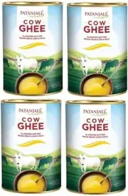 4 x Patanjali Cow ghee 1 Litre each - Natural Healthy